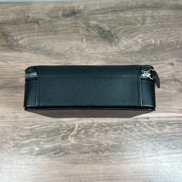 Warby Parker Parker Case 3-Slot Eyewear Travel Organizer Black Pebbled Zip Case - Picture 5 of 10